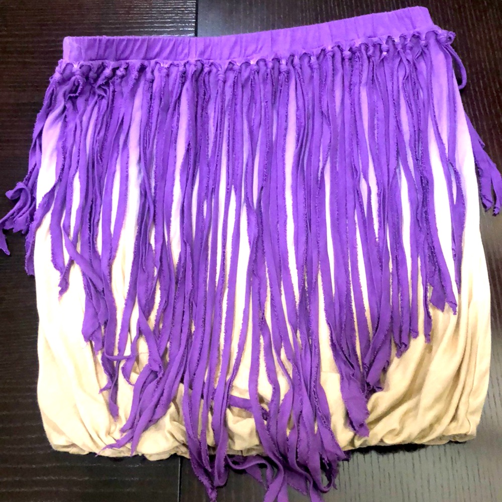 Young Fabulous & Broke Strapless Fringe Top